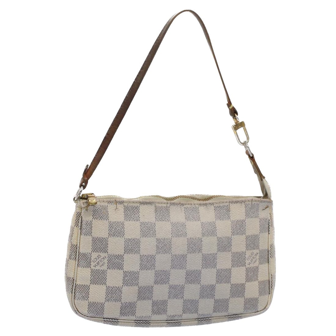 Louis Vuitton Damier Azur Pochette Accessoires Pouch N51986 Authenticated: Louis Vuitton Damier Azur Pochette Accessoires Pouch N51986 Authenticated This authentic LOUIS VUITTON Damier Azur Pochette Accessoires Pouch is a stylish and functional accessory. Crafted from Damier