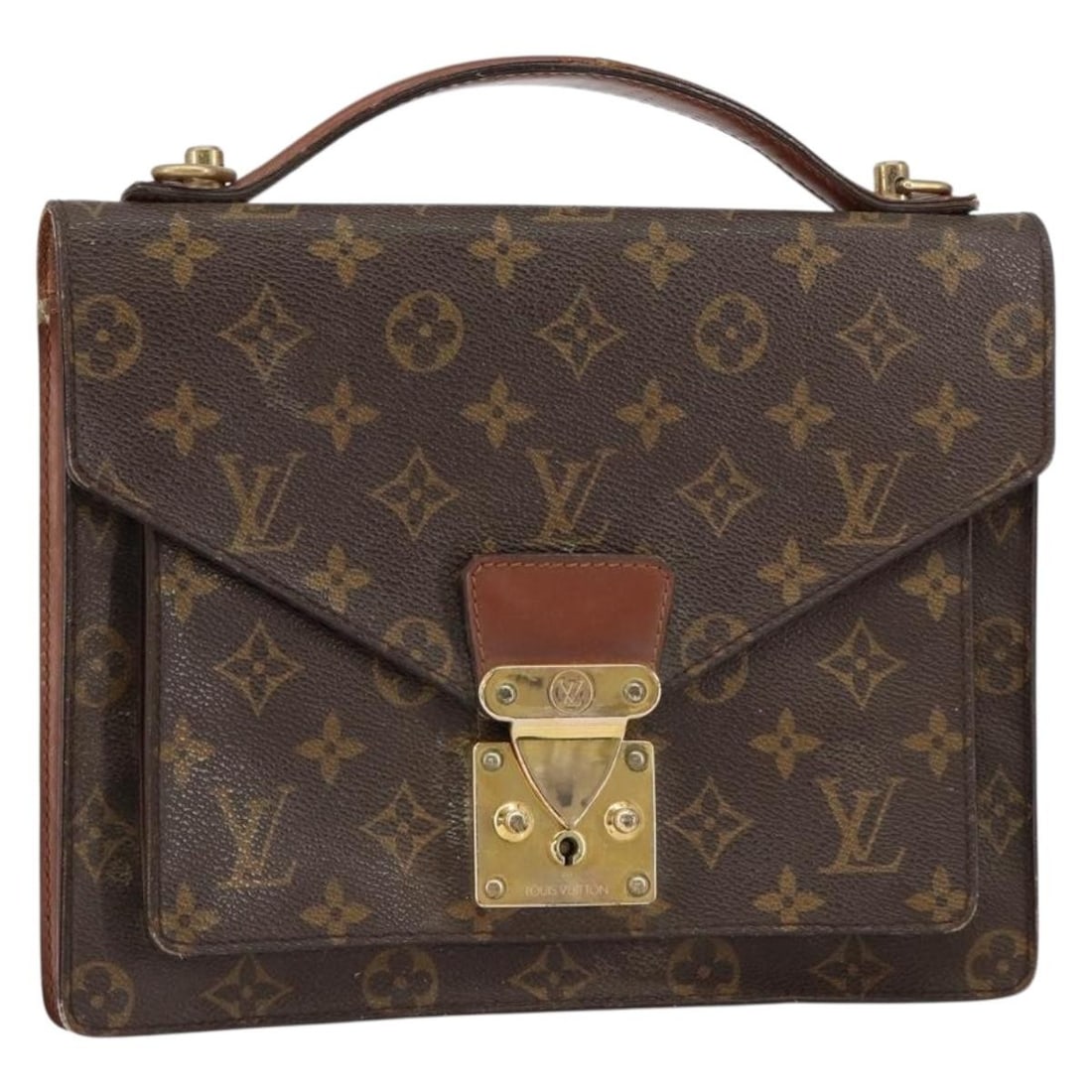 LOUIS VUITTON Monogram Monceau 26 Shoulder Bag M51187 Auth France (1 of 18)