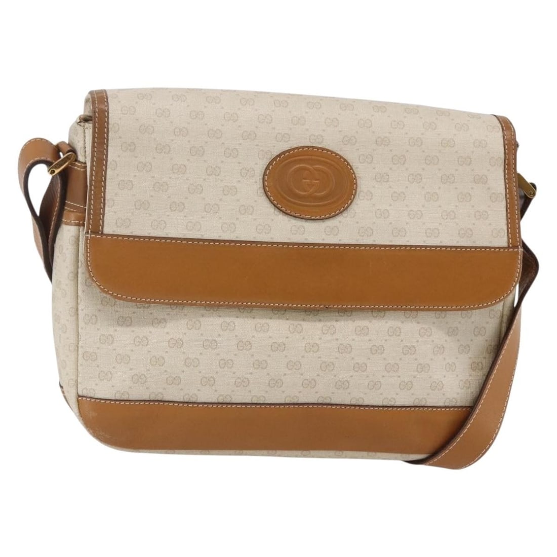 GUCCI White Micro GG Canvas Shoulder Bag PVC Leather Italy (1 of 18)