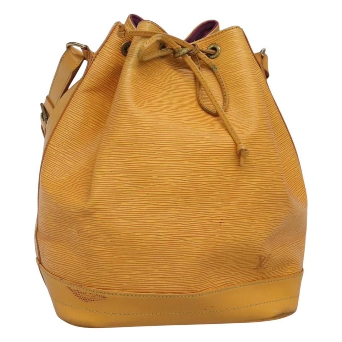 Louis Vuitton Epi Noe Shoulder Bag Tassili Yellow M44009 Made in France: Louis Vuitton Epi Noe Shoulder Bag Tassili Yellow M44009 Made in France This stylish LOUIS VUITTON Epi Noe Shoulder Bag in a vibrant Tassili Yellow is crafted from durable Epi Leather, making it both