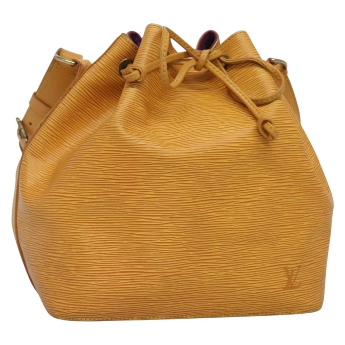 Louis Vuitton Epi Petit Noe Shoulder Bag Yellow M44109 France Auth: Louis Vuitton Epi Petit Noe Shoulder Bag Yellow M44109 France Auth Elevate your style with the LOUIS VUITTON Epi Petit Noe Shoulder Bag, a luxurious accessory crafted from durable Epi leather in a vib