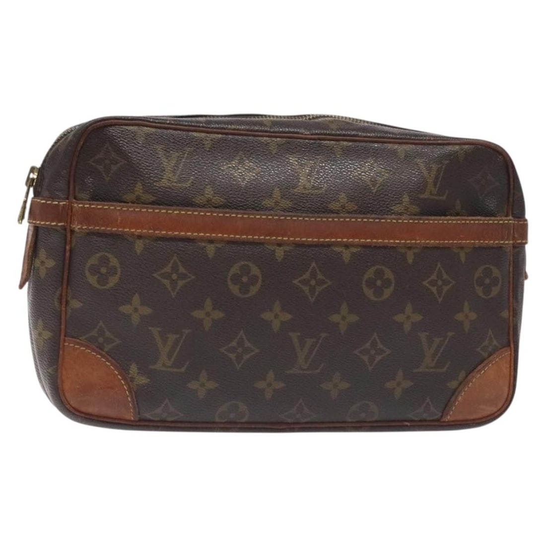 LOUIS VUITTON Monogram Compiegne 28 Clutch Bag M51845 France (1 of 18)