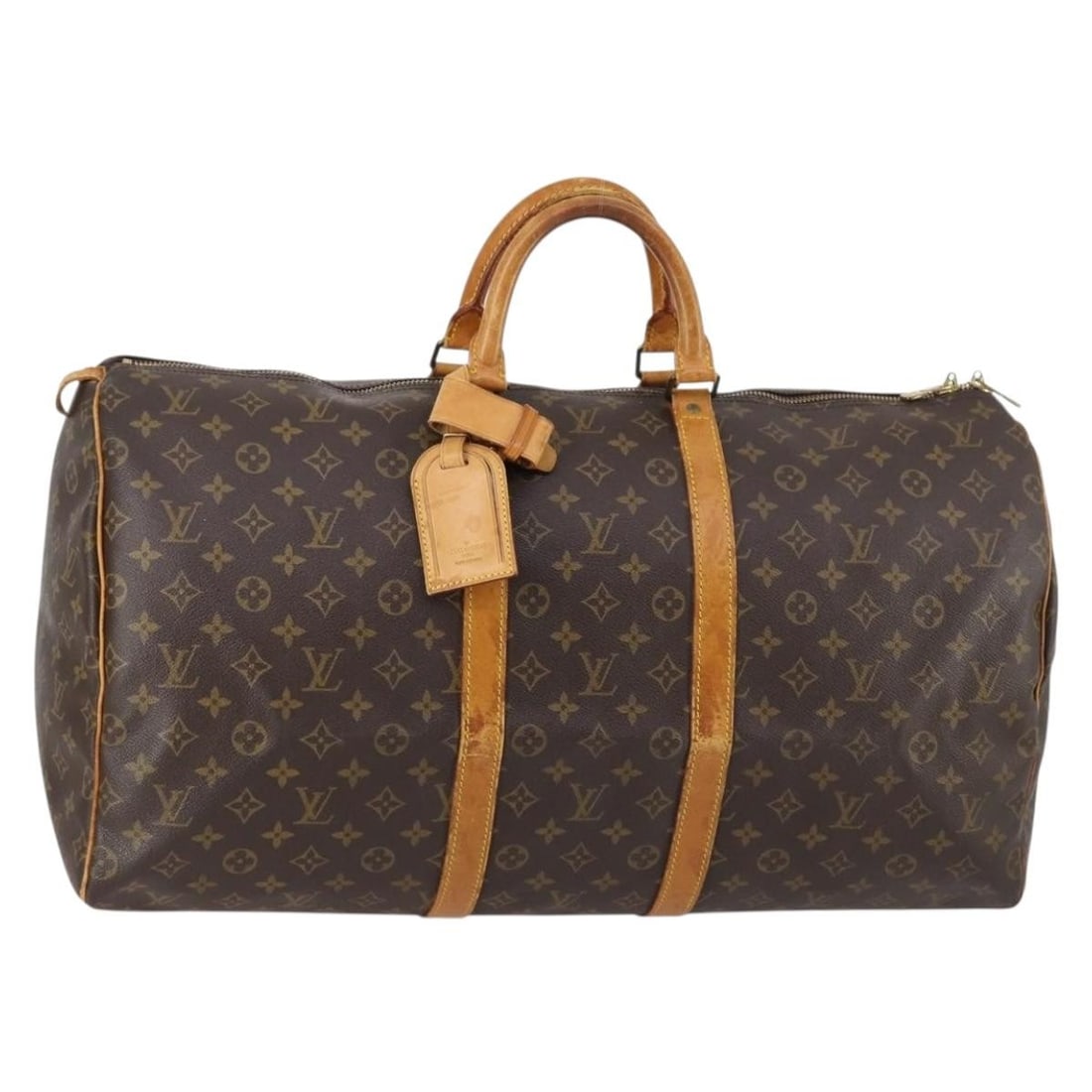 LOUIS VUITTON Monogram Keepall 55 Boston Bag M41424 Authenticated (1 of 18)