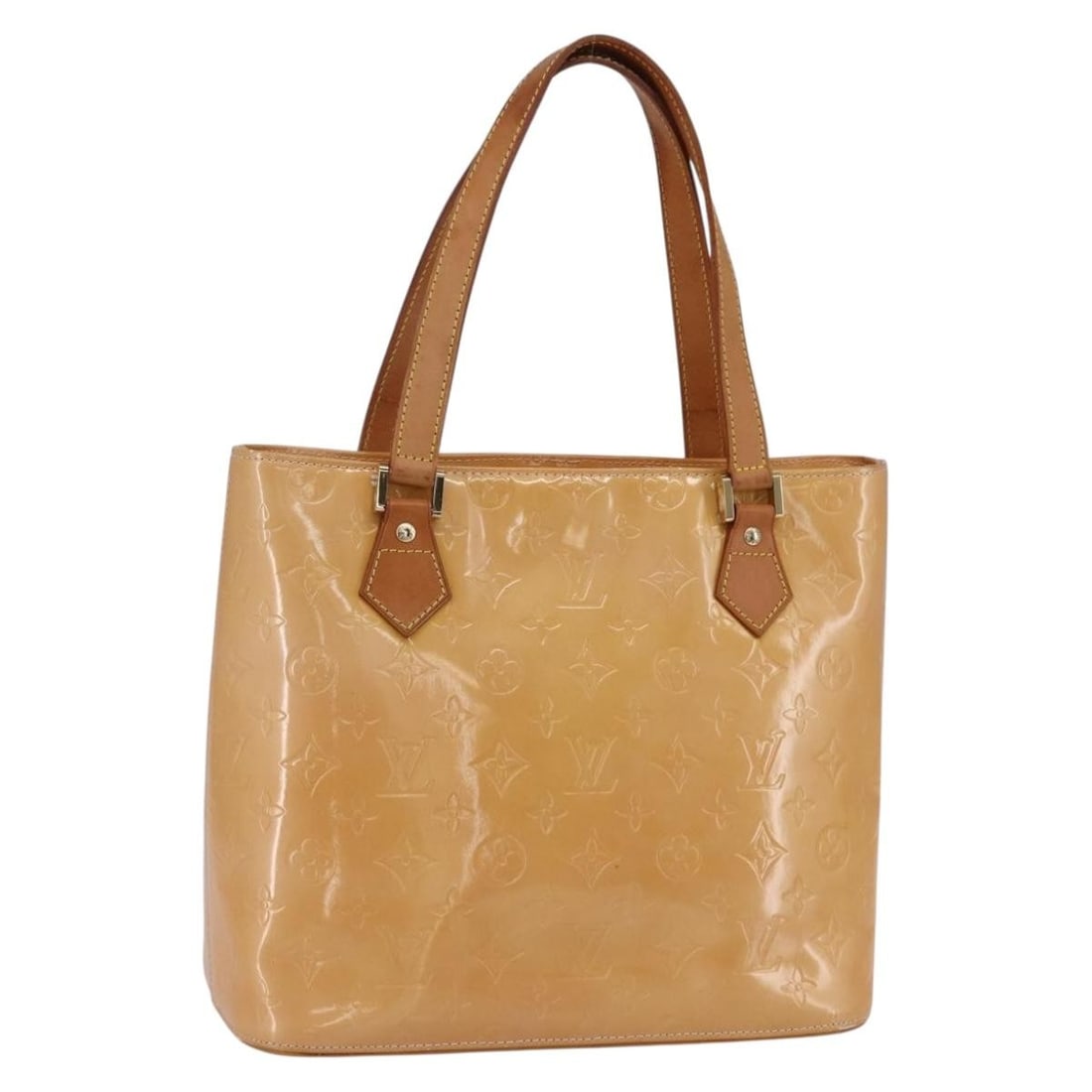 LOUIS VUITTON Monogram Vernis Houston Handbag Marshmallow Pink M91302 Auth: LOUIS VUITTON Monogram Vernis Houston Handbag Marshmallow Pink M91302 Auth This stylish Louis Vuitton Monogram Vernis Houston Bag is crafted from luxurious patent leather in a delightful marshmallow p