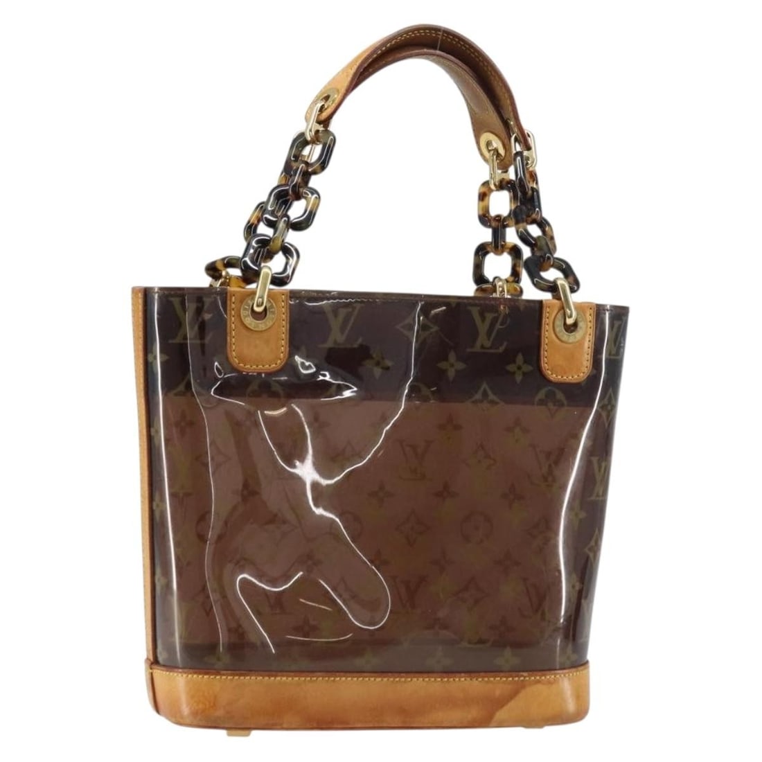 LOUIS VUITTON Monogram Vinyl Cava Amble PM Tote Bag Brown M92502 Authentic: LOUIS VUITTON Monogram Vinyl Cava Amble PM Tote Bag Brown M92502 Authentic This authentic LOUIS VUITTON Monogram Vinyl Cava Amble PM Tote Bag is a stylish addition to any collection. Crafted in Spain,