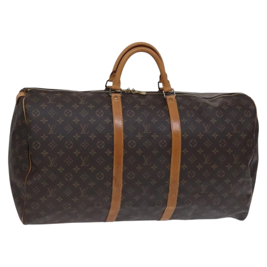 LOUIS VUITTON Monogram Keepall 60 Boston Bag M41422 Auth France: LOUIS VUITTON Monogram Keepall 60 Boston Bag M41422 Auth France Introducing the iconic LOUIS VUITTON Monogram Keepall 60 Boston Bag, a timeless piece that combines luxury and functionality. Crafted in