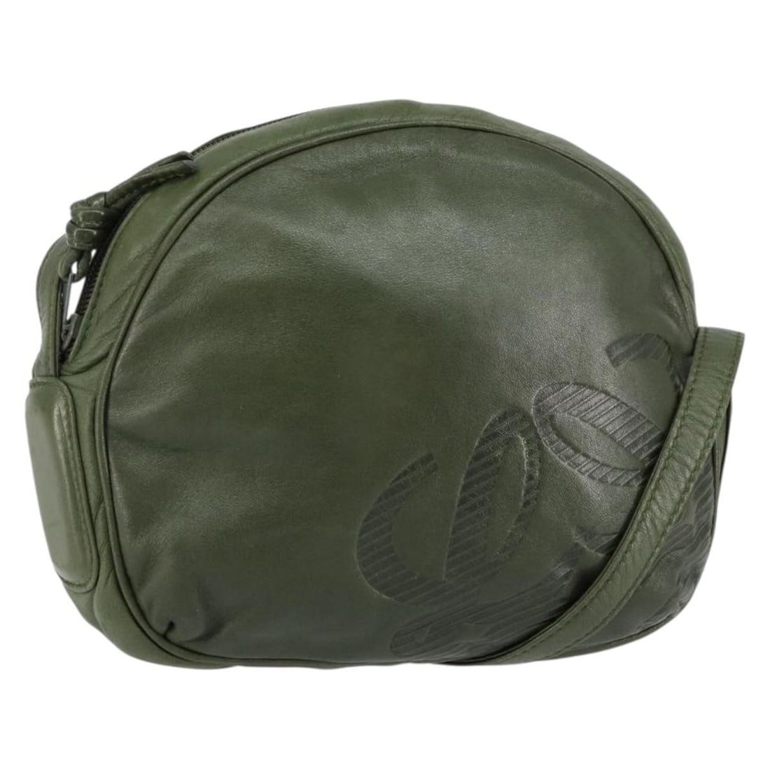 LOEWE Green Leather Anagram Shoulder Bag Authentic (1 of 18)