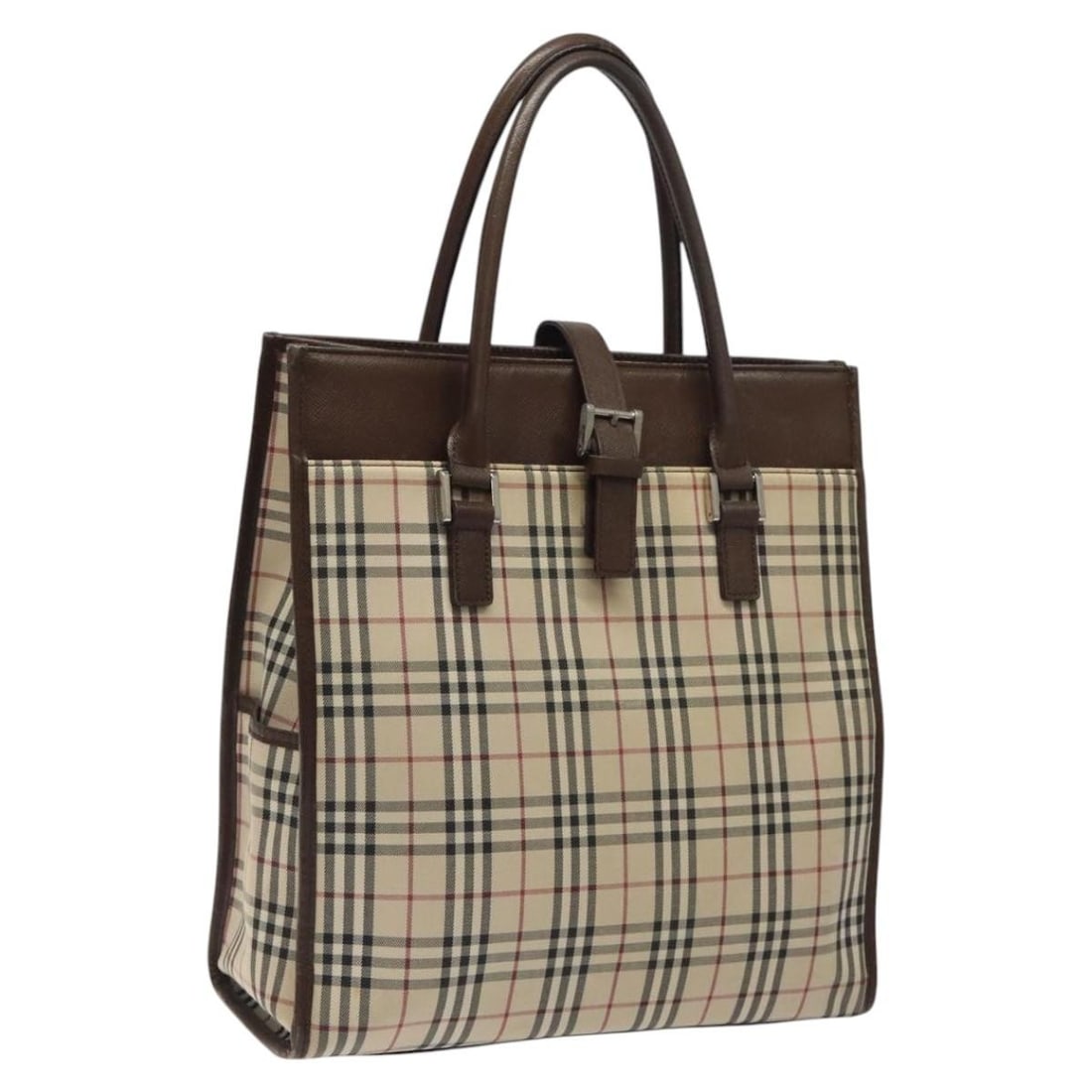 Burberry Nova Check Beige Canvas Hand Bag Authentic (1 of 18)