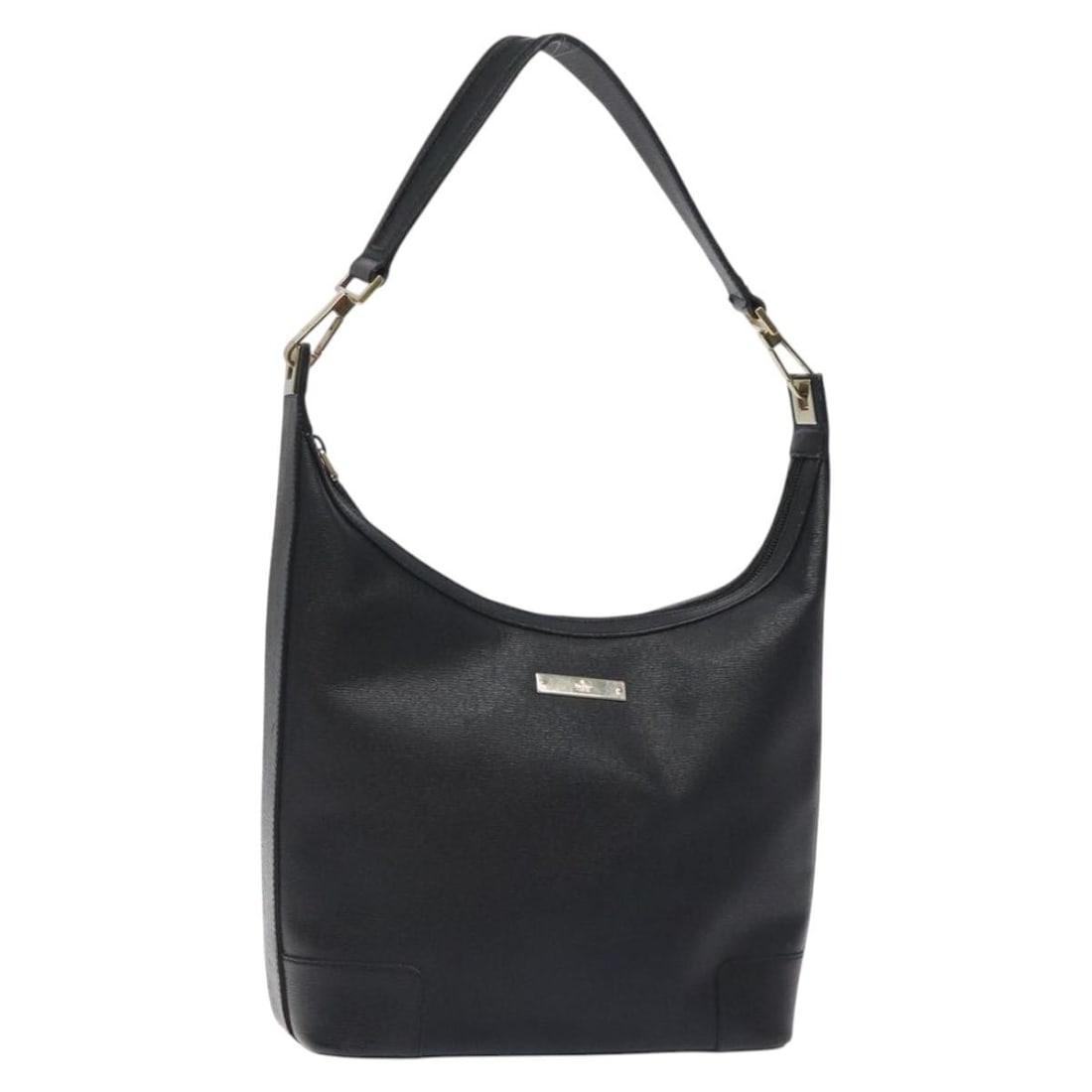 GUCCI Leather Shoulder Bag Black Gold 001 4204 Made in Italy (1 of 18)