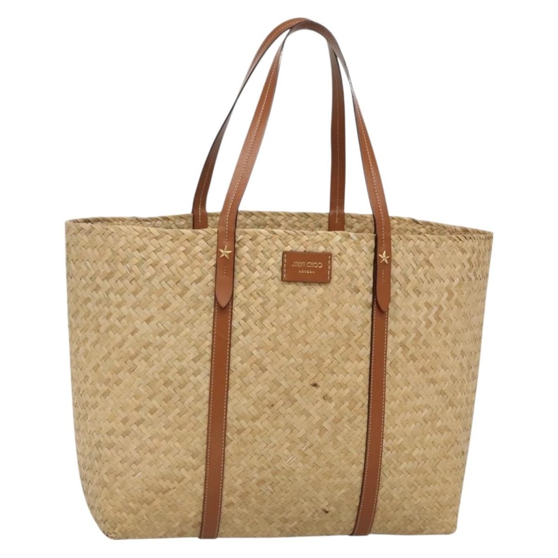 Jimmy Choo Beige Leather Studs Tote Bag BA5421: Jimmy Choo Beige Leather Studs Tote Bag BA5421 This Jimmy Choo Tote Bag is a chic and stylish accessory crafted from high-quality leather in a sophisticated beige color. With approximate dimensions of