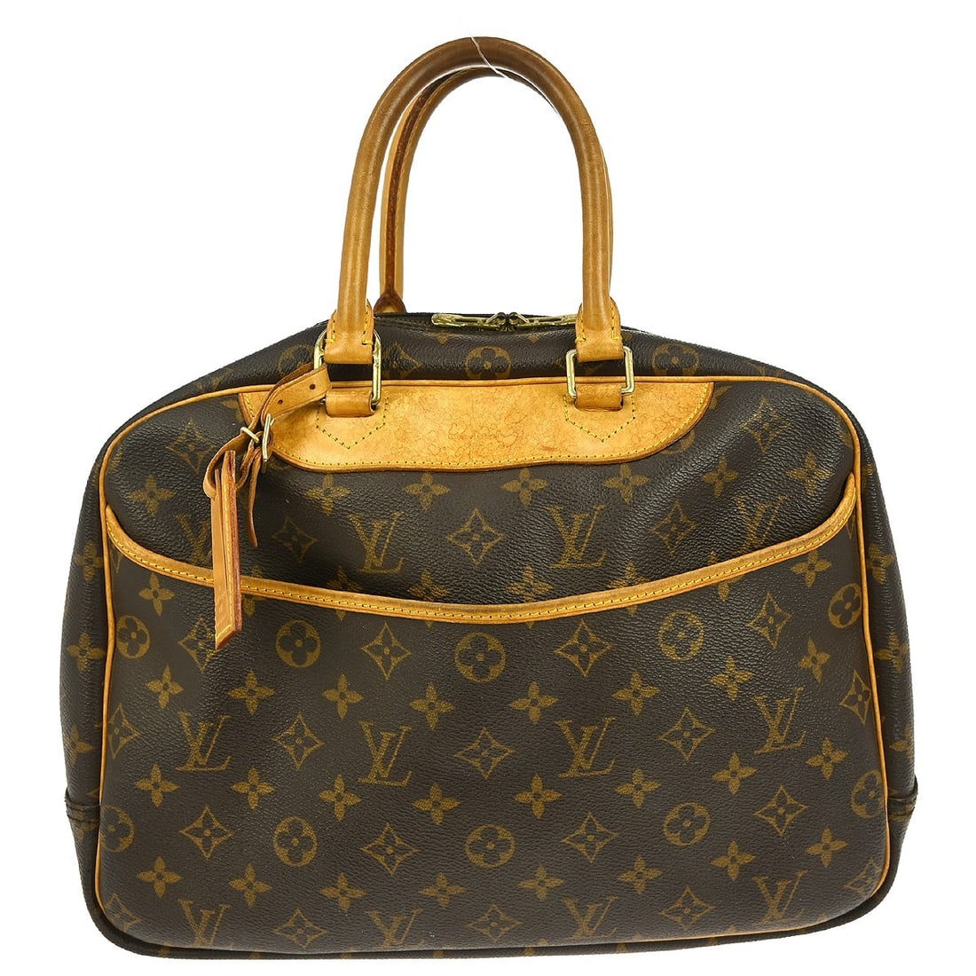 Louis Vuitton Deauville Bowling Vanity Handbag M47270 Monogram Canvas (1 of 10)