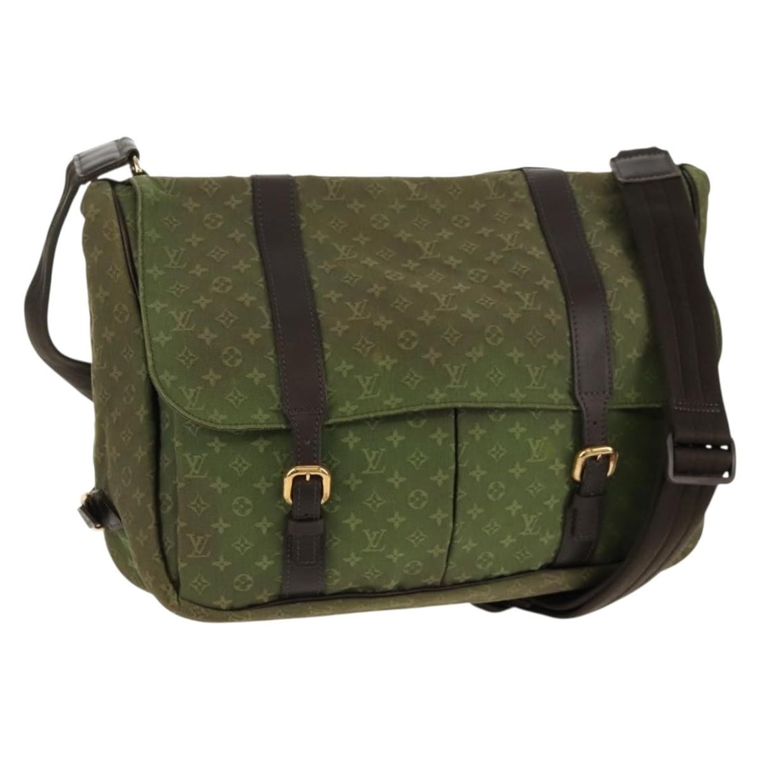 LOUIS VUITTON Monogram Mini Sac Maman Shoulder Bag TST Khaki M42351 Authentic: LOUIS VUITTON Monogram Mini Sac Maman Shoulder Bag TST Khaki M42351 Authentic Introducing the LOUIS VUITTON Monogram Mini Sac Maman Shoulder Bag, a stylish accessory that combines luxury with practica