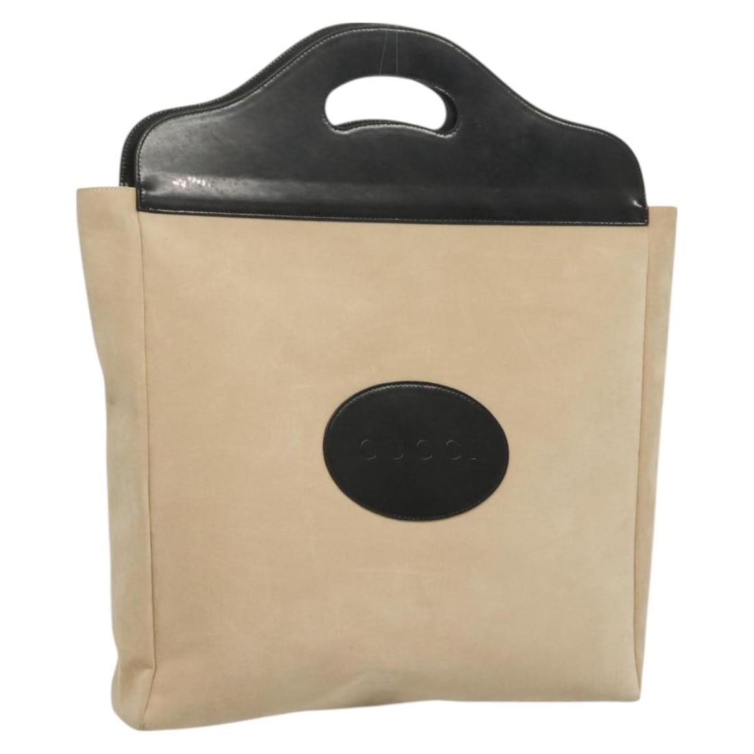 GUCCI Beige Suede Hand Bag 002 8000 Made in Italy: GUCCI Beige Suede Hand Bag 002 8000 Made in Italy This authentic GUCCI hand bag features a stylish design crafted from soft suede in a classic beige color. With dimensions of approximately 13.8 inches