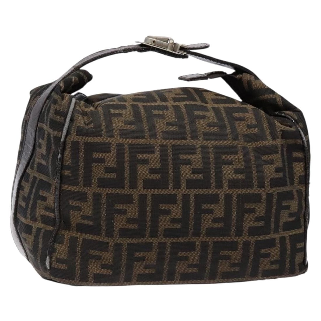 FENDI Zucca Canvas Hand Bag Black Brown Made in Italy (1 of 18)