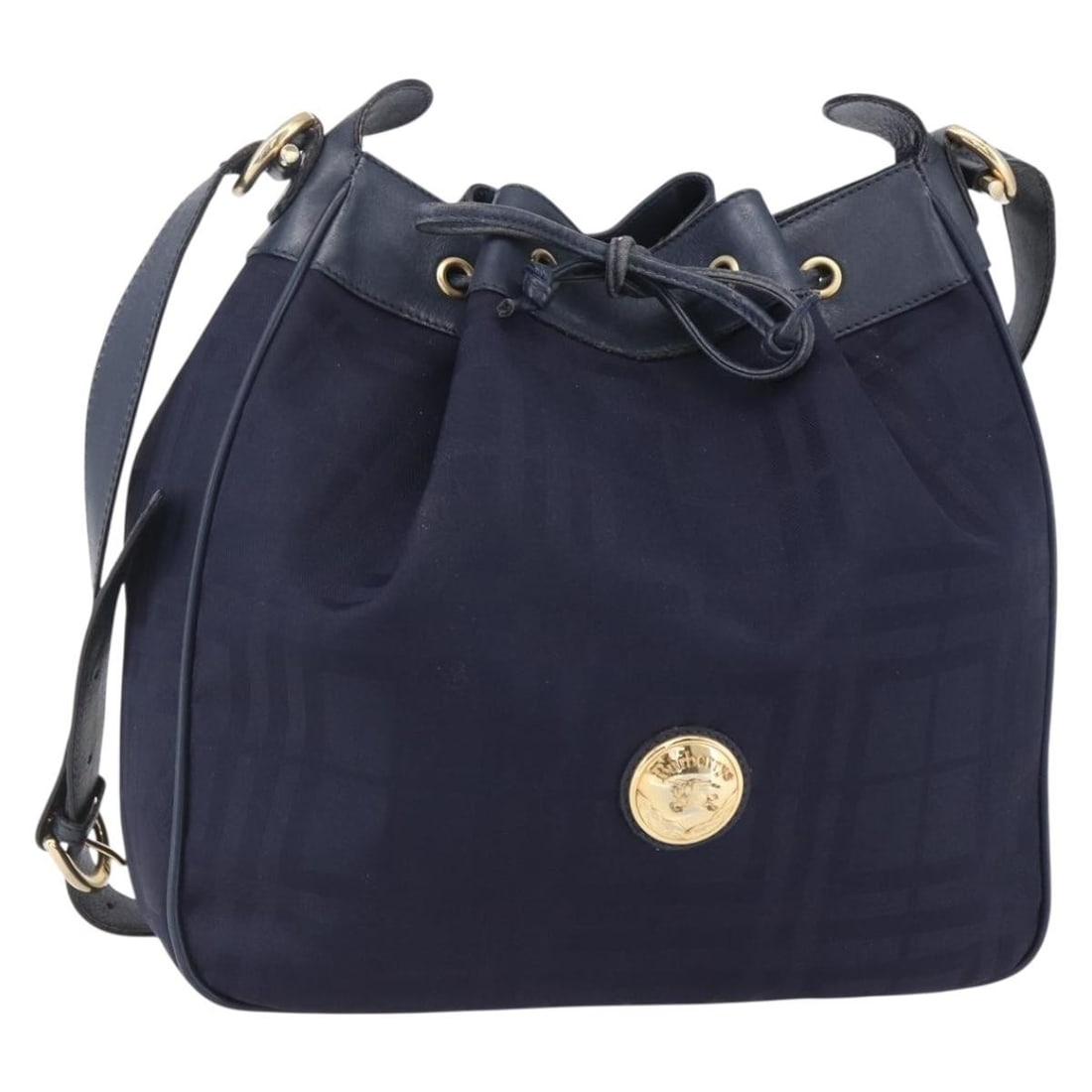 Burberrys Navy Gold Nylon Shoulder Bag Italy Auth SW1852: Burberrys Navy Gold Nylon Shoulder Bag Italy Auth SW1852 This stylish Burberrys shoulder bag combines functionality with luxury. Crafted in Italy, it features a durable nylon exterior in a sophisticat