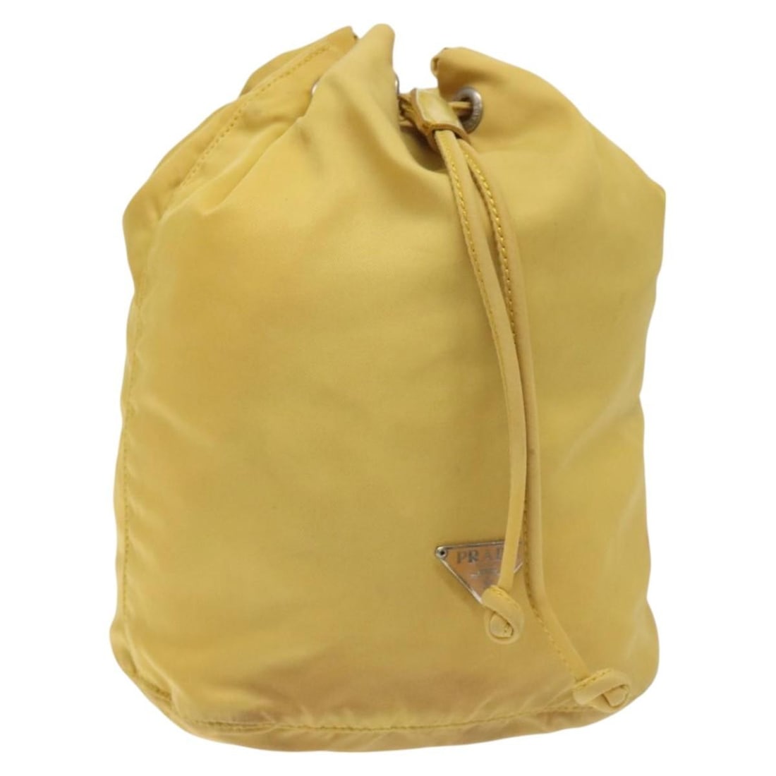 PRADA Yellow Nylon Pouch Bag Made in Italy Auth BS22618 (1 of 18)