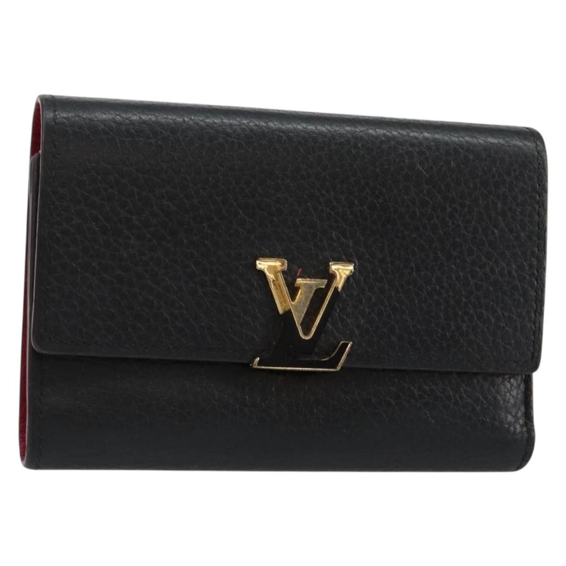 Louis Vuitton Capucines Wallet Black Leather M62157 Auth France (1 of 18)