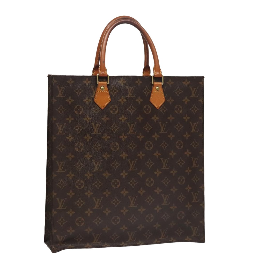 Authentic Louis Vuitton Monogram Sac Plat Hand Bag M51140 France: Authentic Louis Vuitton Monogram Sac Plat Hand Bag M51140 France Discover the timeless elegance of the LOUIS VUITTON Monogram Sac Plat Hand Bag. Crafted from durable Monogram Canvas, this stylish hand