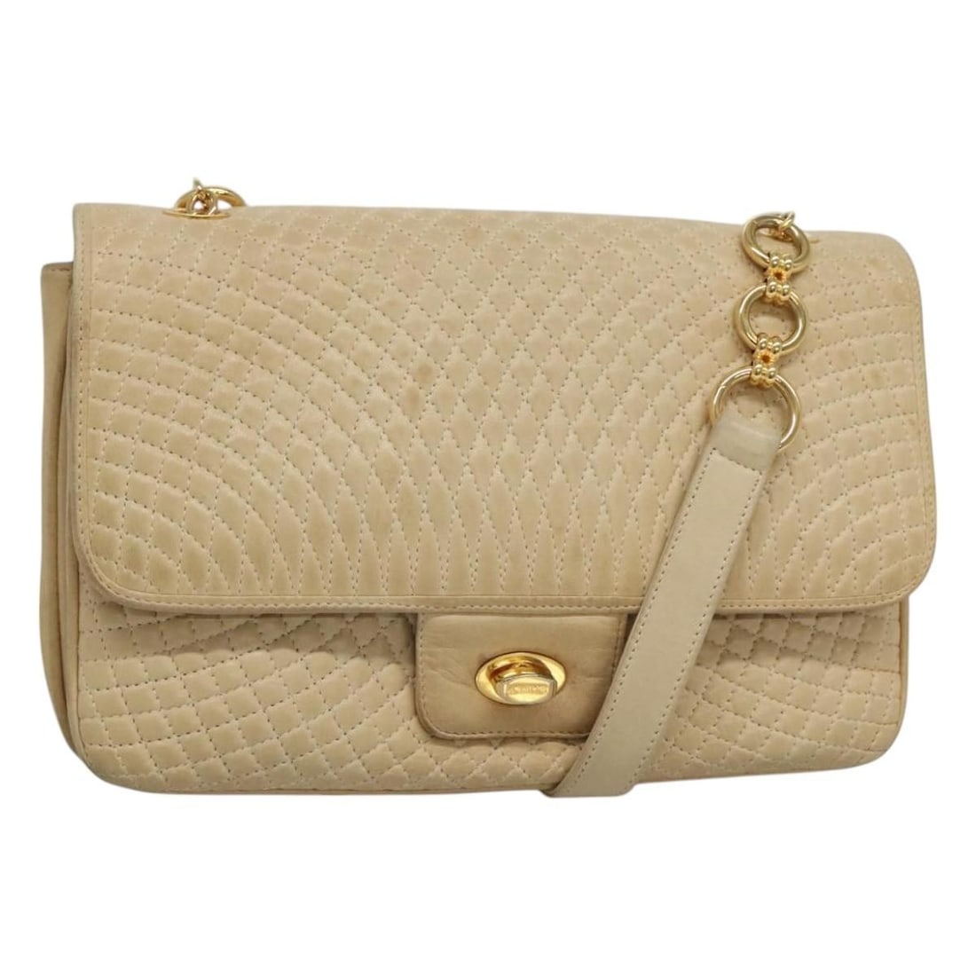 BALLY Beige Leather Shoulder Bag Made in Italy (1 of 18)