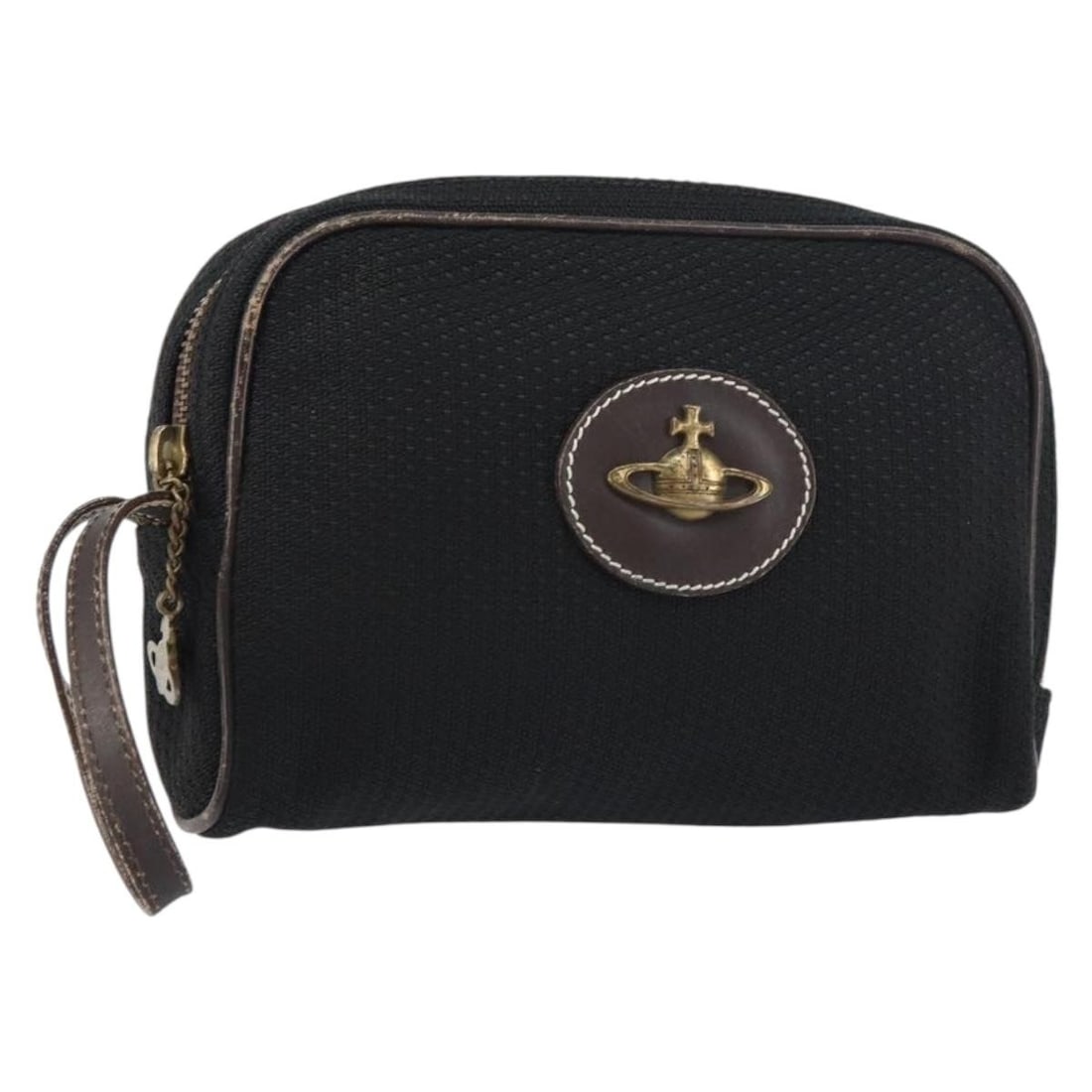 Vivienne Westwood Black Canvas Pouch Authentic AM9986 Italy: Vivienne Westwood Black Canvas Pouch Authentic AM9986 Italy This Vivienne Westwood pouch is a stylish and practical accessory crafted from durable black canvas, perfect for everyday use. With a compac
