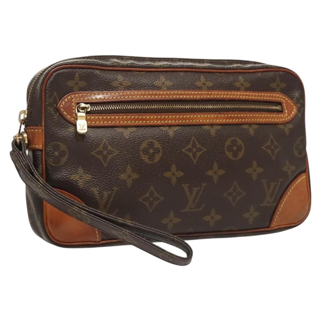 LOUIS VUITTON Monogram Marly Dragonne GM Clutch Bag M51825 France (1 of 18)