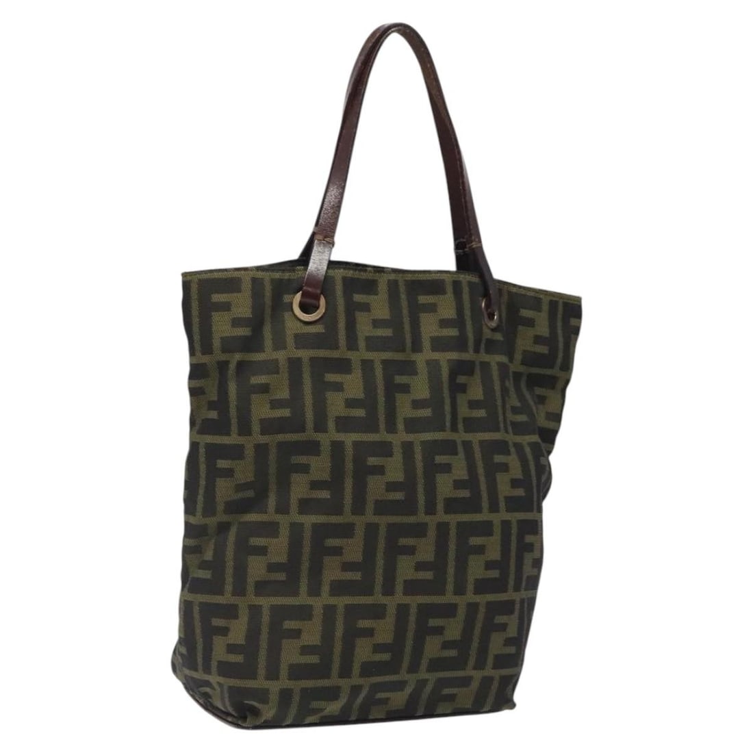 Fendi Zucca Canvas Black and Brown Italian Handbag: Fendi Zucca Canvas Black and Brown Italian Handbag This FENDI Zucca Canvas handbag showcases the brand's iconic black and brown pattern. Crafted in Italy, it features a classic silhouette with a struc