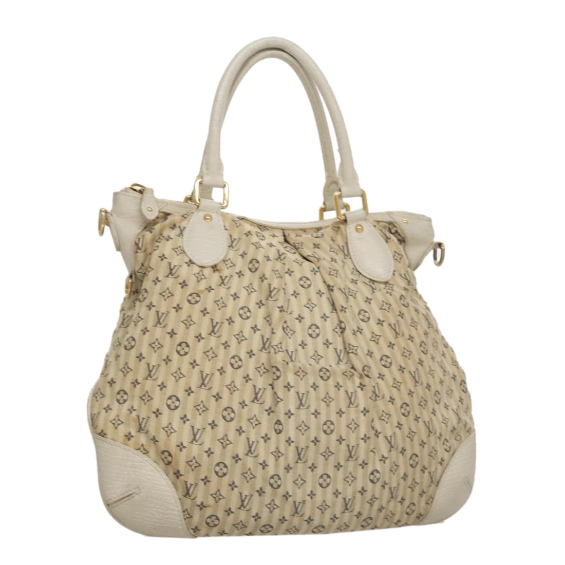 LOUIS VUITTON Monogram Mini Lin Croisette Marina PM Bag Blue Beige M95494 Authentic (1 of 18)