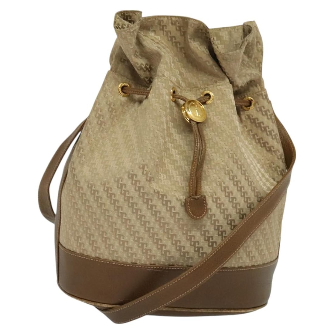 GUCCI Beige Gold Canvas Shoulder Bag Made in Italy: GUCCI Beige Gold Canvas Shoulder Bag Made in Italy This stylish GUCCI shoulder bag is crafted from high-quality beige canvas with gold accents, showcasing a timeless design perfect for any occasion. M