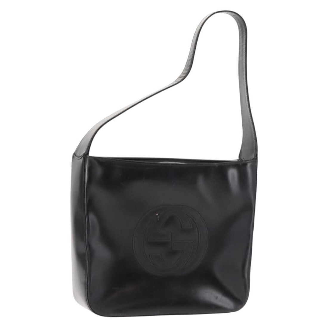 GUCCI Soho Enamel Black Shoulder Bag Authentic Italy: GUCCI Soho Enamel Black Shoulder Bag Authentic Italy The GUCCI Soho Shoulder Bag is a sophisticated accessory that exudes elegance and style. Crafted in Italy, this bag features a sleek black enamel e