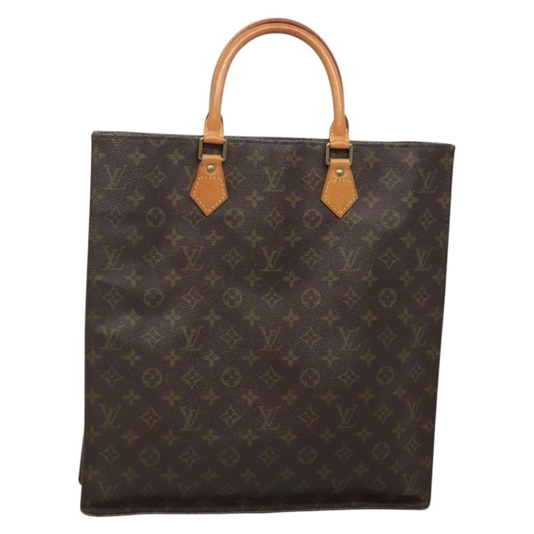 LOUIS VUITTON Monogram Sac Plat Hand Bag M51140 Made in France (1 of 16)