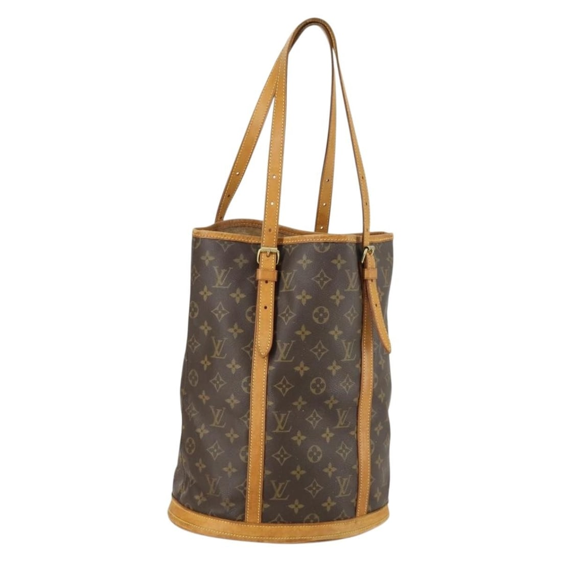 Louis Vuitton Bucket GM Monogram Canvas Shoulder Bag M42236 France: Louis Vuitton Bucket GM Monogram Canvas Shoulder Bag M42236 France This Louis Vuitton Monogram Bucket GM Shoulder Bag, model M42236, is crafted from signature monogram canvas and was made in France. T
