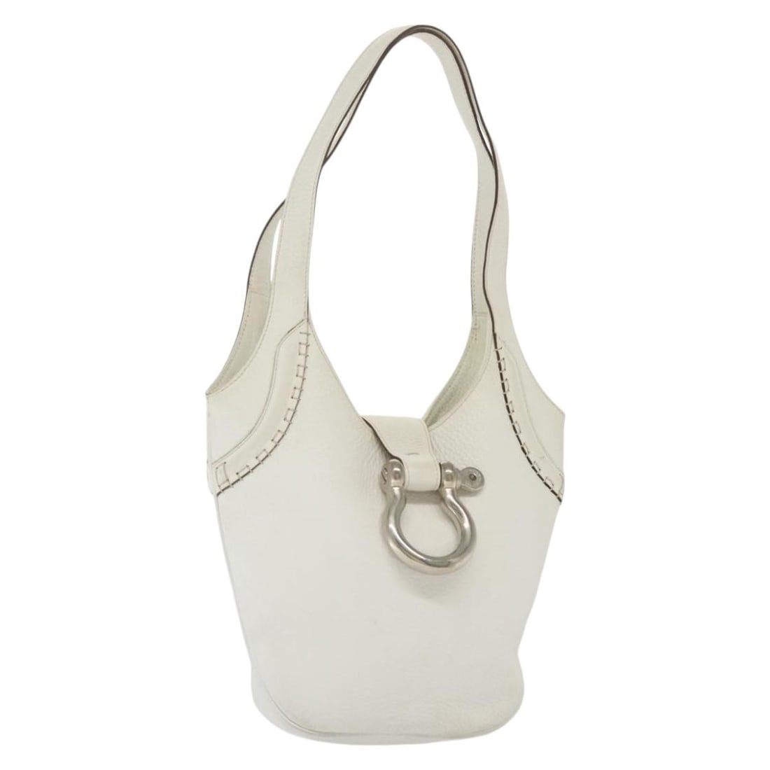 Burberry White Silver Leather Shoulder Bag BA4718 Made in Italy: Burberry White Silver Leather Shoulder Bag BA4718 Made in Italy This BURBERRY shoulder bag is a stylish accessory crafted from high-quality leather, featuring a sophisticated white and silver exterior