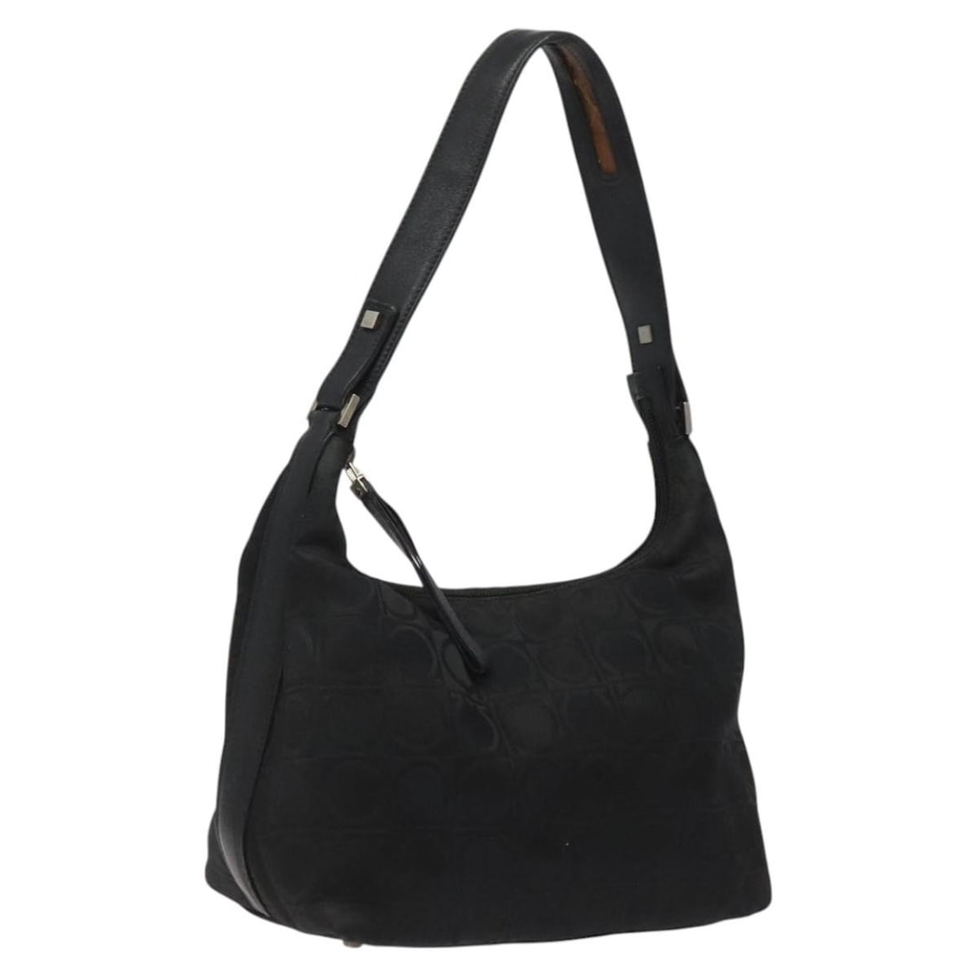 Salvatore Ferragamo Black Canvas Handbag Made in Italy (1 of 18)