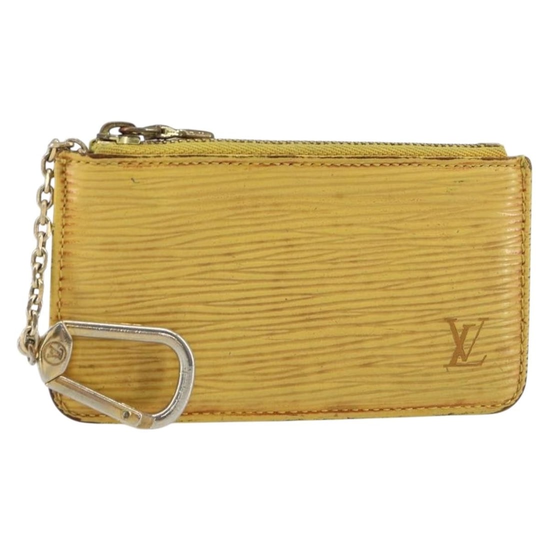 Yellow Louis Vuitton Epi Leather M63809 Coin Pouch Purse: Yellow Louis Vuitton Epi Leather M63809 Coin Pouch Purse This Louis Vuitton Epi Pochette Cles coin purse features durable yellow Epi leather with a compact and practical design. Made in Spain, it is i