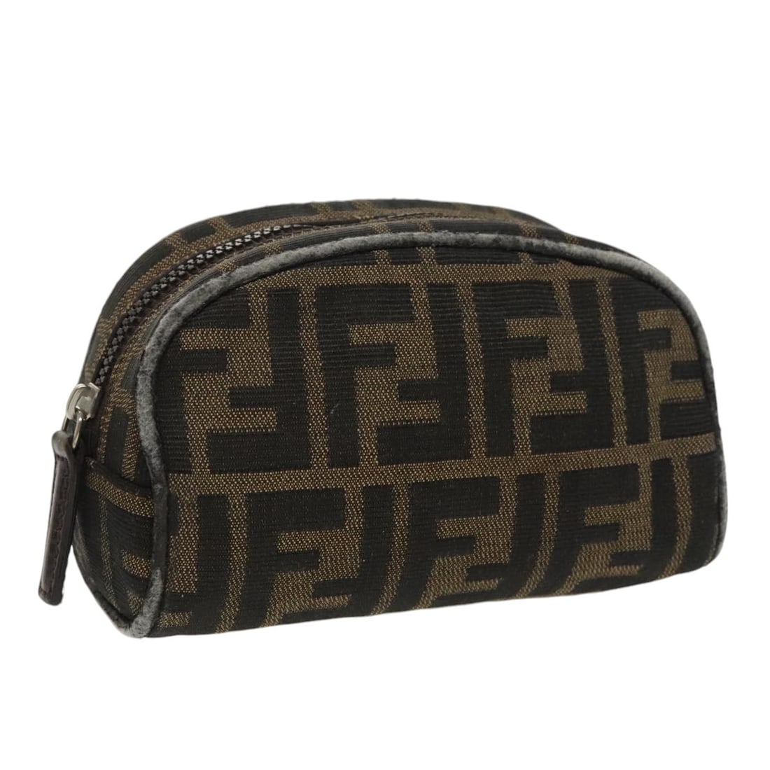 FENDI Zucca Canvas Pouch Brown Black Made in Italy (1 of 17)