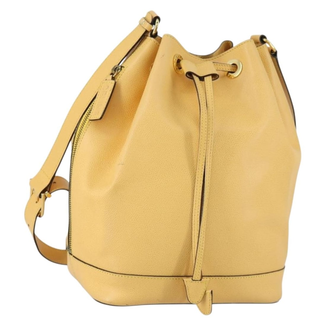 Celine Gold Yellow Leather Shoulder Bag Italy (1 of 18)