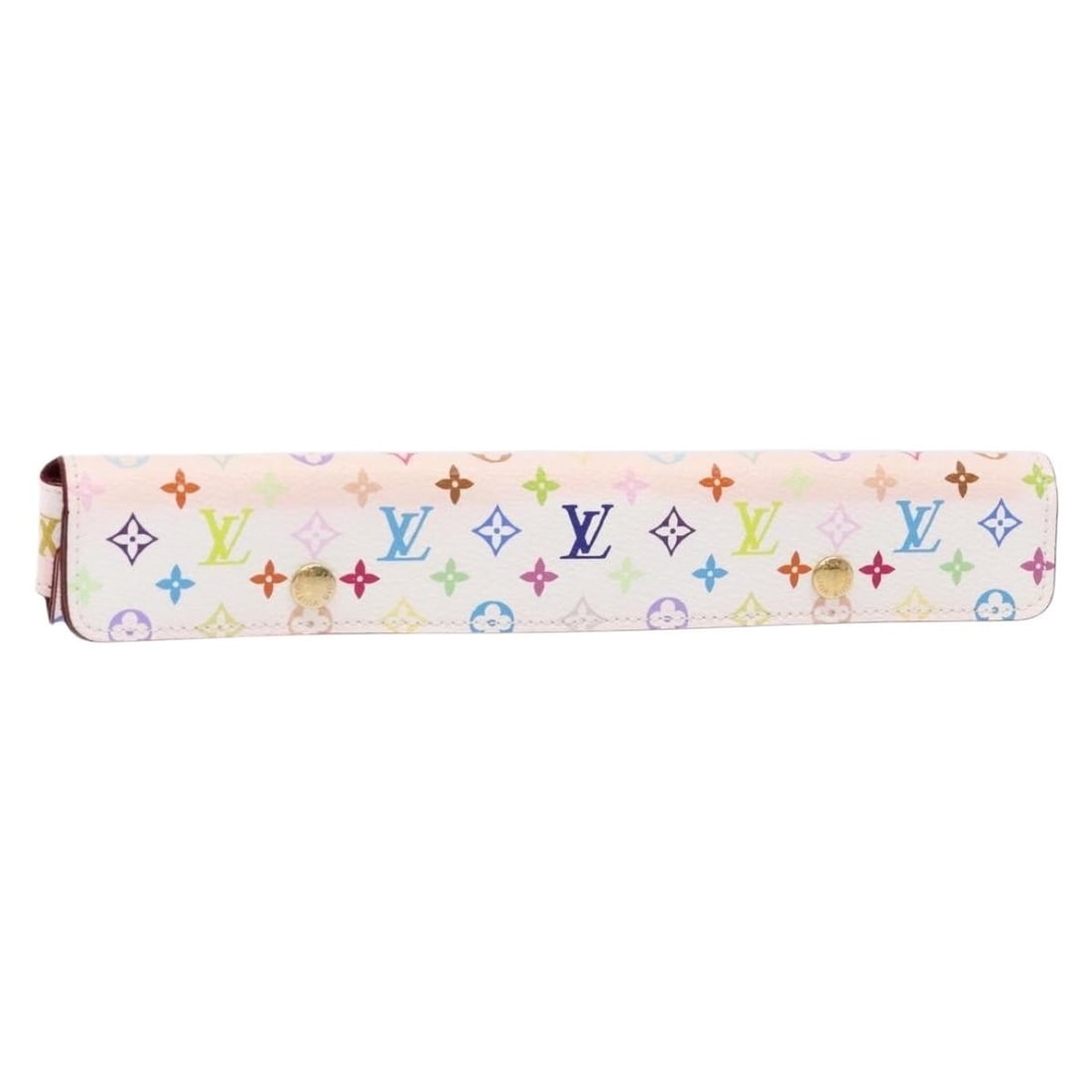 LOUIS VUITTON White Monogram Multicolor Accessory Case Auth CB063 (1 of 17)