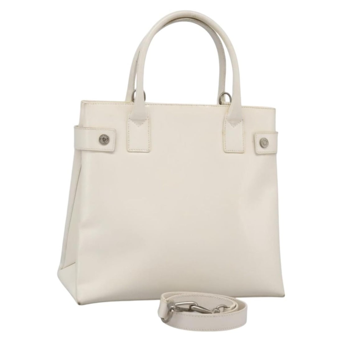 GUCCI White Enamel Hand Bag with Shoulder Strap Made in Italy (1 of 18)