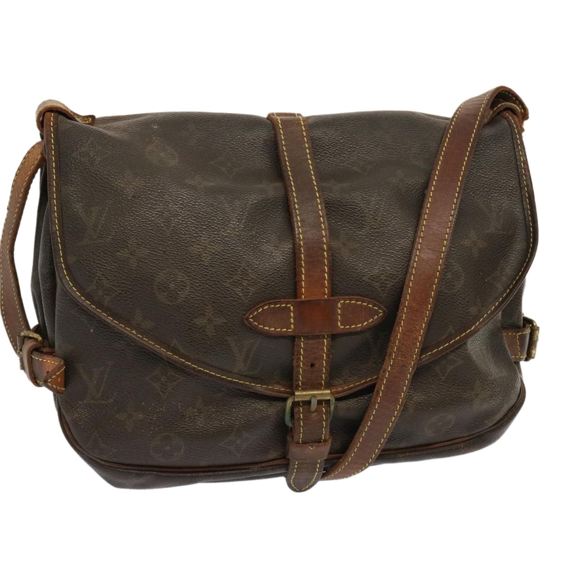 LOUIS VUITTON Monogram Saumur 30 Shoulder Bag M42256 Made in France: LOUIS VUITTON Monogram Saumur 30 Shoulder Bag M42256 Made in France This authentic LOUIS VUITTON Monogram Saumur 30 Shoulder Bag (Model: M42256) combines functionality with iconic style. Crafted from