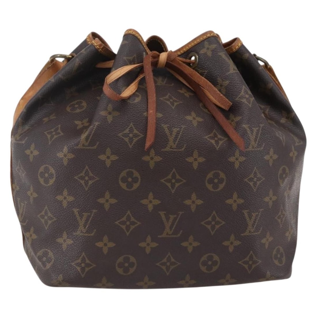 LOUIS VUITTON Monogram Petit Noe Shoulder Bag M42226 Made in France: LOUIS VUITTON Monogram Petit Noe Shoulder Bag M42226 Made in France Introducing the LOUIS VUITTON Monogram Petit Noe Shoulder Bag, a timeless accessory crafted in France. This stylish shoulder bag fea