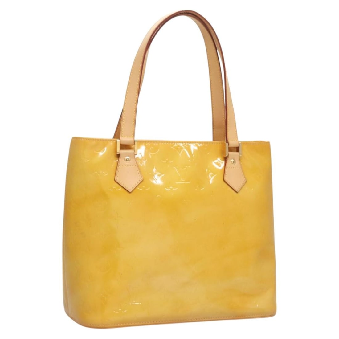 LOUIS VUITTON Monogram Vernis Houston Hand Bag Beige M91004 Auth: LOUIS VUITTON Monogram Vernis Houston Hand Bag Beige M91004 Auth This authentic LOUIS VUITTON Monogram Vernis Houston Hand Bag is crafted from luxurious patent leather in a sophisticated beige hue. Th