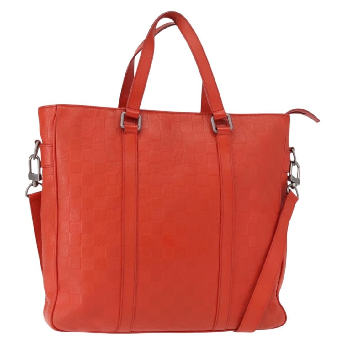 LOUIS VUITTON Damier Infini Tadao PM 2Way Hand Bag Orange N41268 Auth: LOUIS VUITTON Damier Infini Tadao PM 2Way Hand Bag Orange N41268 Auth This LOUIS VUITTON Damier Infini Tadao PM 2Way Hand Bag is a stylish accessory crafted from luxurious Damier Infini leather in a v