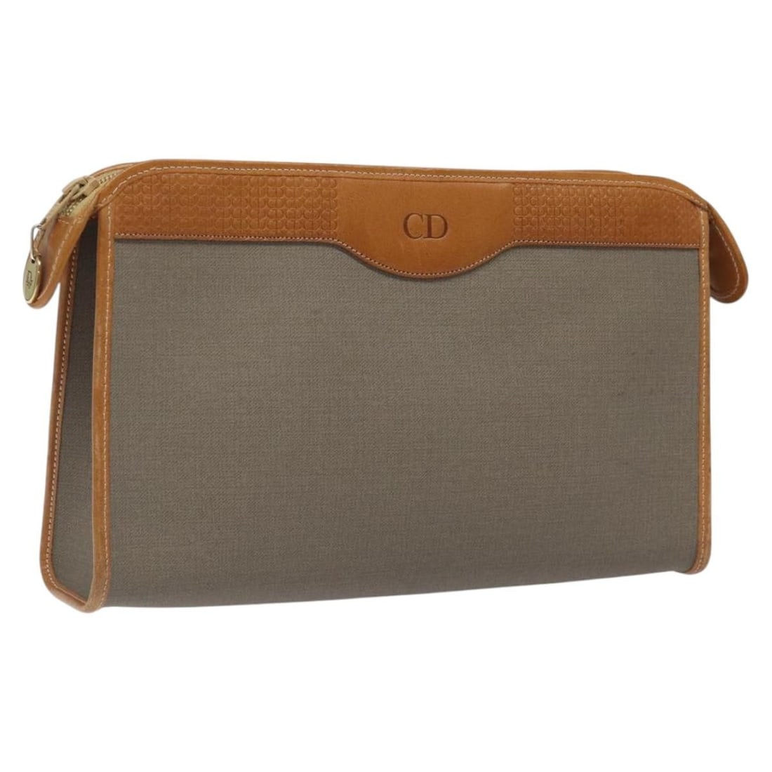 Christian Dior Gray PVC Clutch Bag Elegant Design Made in France: Christian Dior Gray PVC Clutch Bag Elegant Design Made in France This elegant Christian Dior Clutch Bag is crafted from durable PVC leather in a chic gray color. Perfect for evening outings, this clut