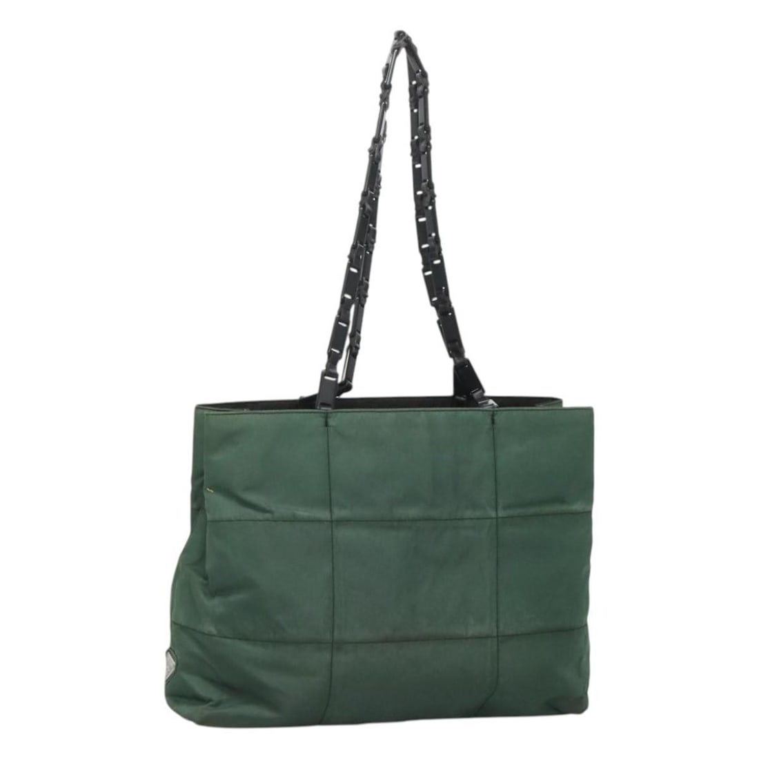 Authentic PRADA Green Silver Nylon Shoulder Bag Made in Italy (1 of 18)