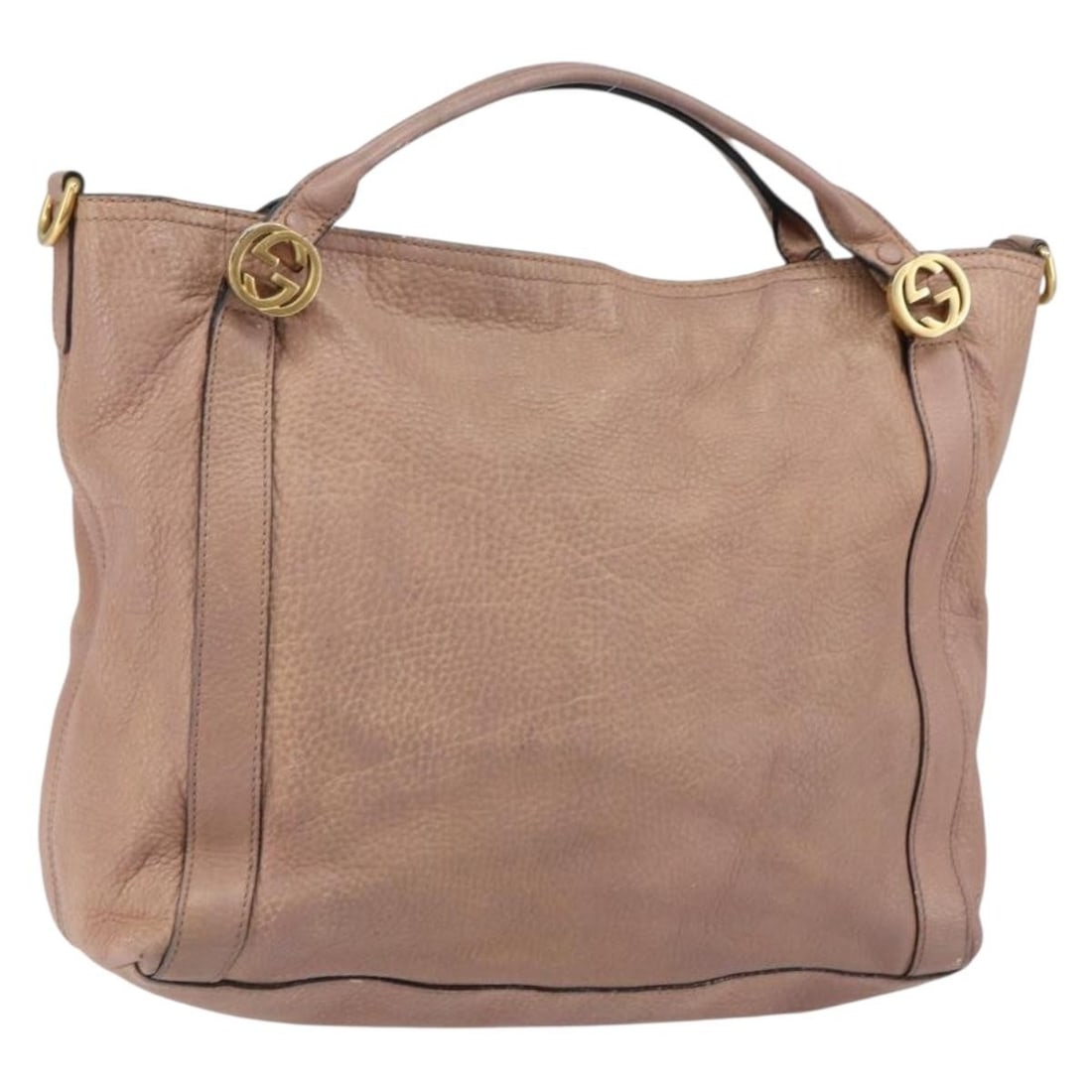 GUCCI Pink Gold Leather Hand Bag 323675 Authentic Italy (1 of 18)