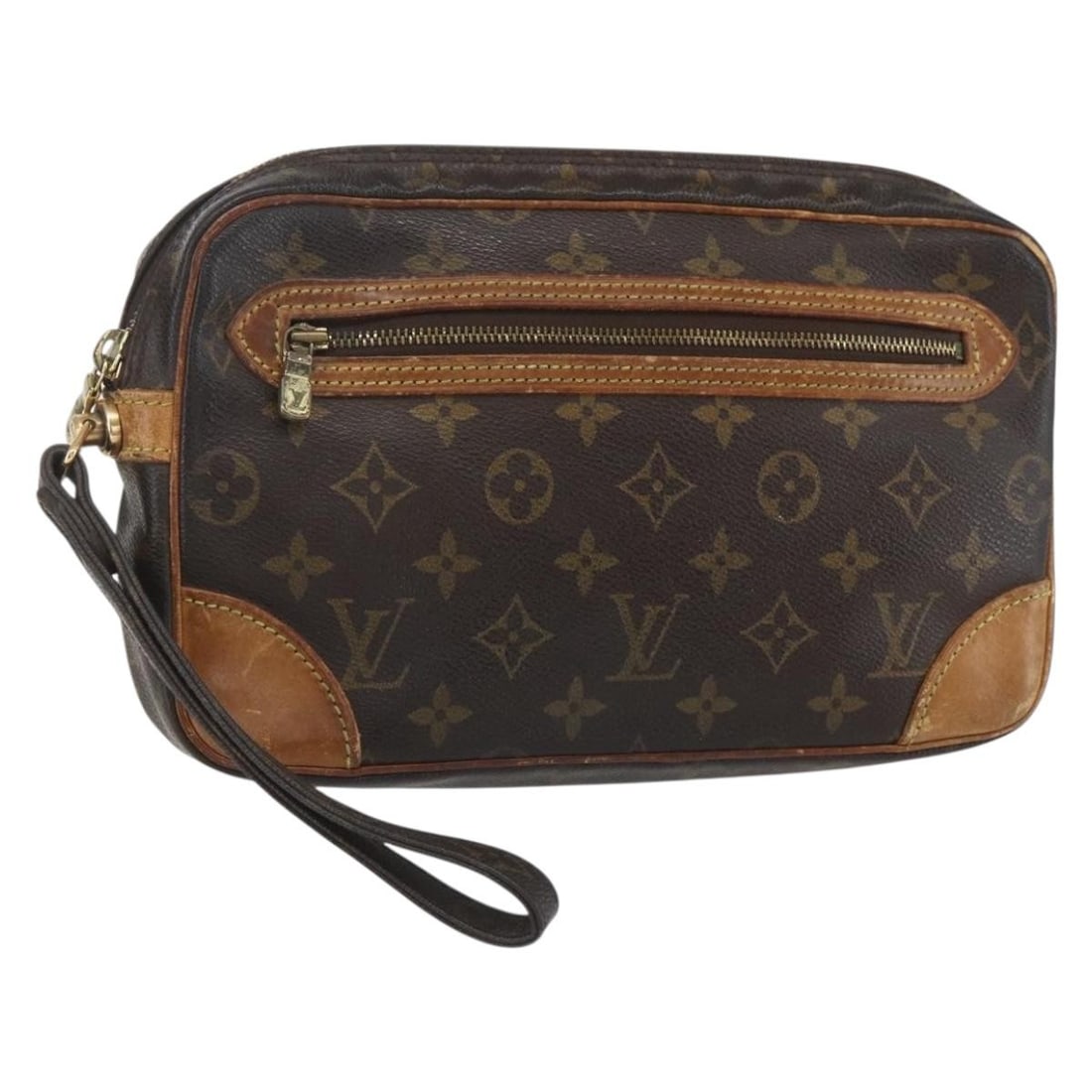 LOUIS VUITTON Monogram Marly Dragonne GM Clutch Bag M51825 Auth: LOUIS VUITTON Monogram Marly Dragonne GM Clutch Bag M51825 Auth The LOUIS VUITTON Monogram Marly Dragonne GM Clutch Bag is a chic accessory crafted from durable monogram canvas, showcasing the iconic