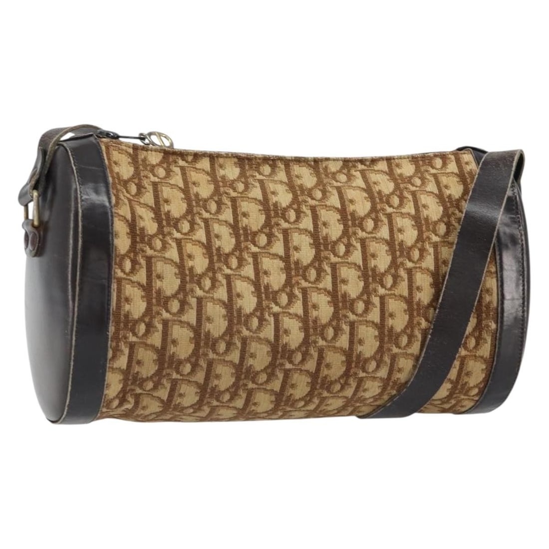 Beige Gold Christian Dior Trotter Canvas Shoulder Bag from France (1 of 18)