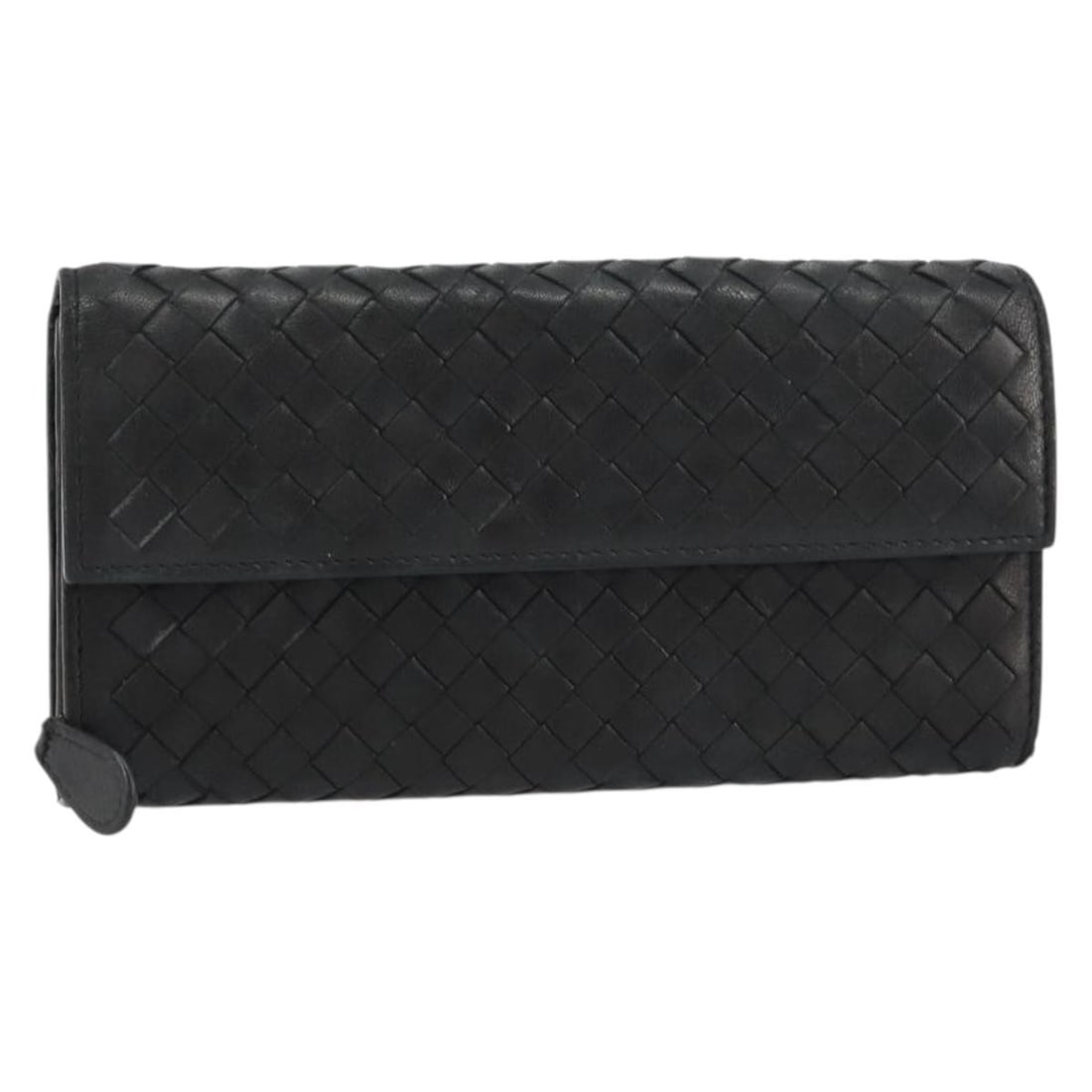 BOTTEGA VENETA Auth Black Intrecciato Leather Long Wallet BO0751174M: BOTTEGA VENETA Auth Black Intrecciato Leather Long Wallet BO0751174M This Bottega Veneta Intrecciato long wallet is crafted from high-quality black leather, exuding elegance and sophistication. The wa