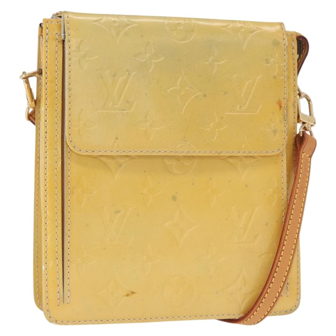 LOUIS VUITTON Monogram Vernis Accessory Pouch Gris M91030 Authentic: LOUIS VUITTON Monogram Vernis Accessory Pouch Gris M91030 Authentic This LOUIS VUITTON Monogram Vernis Motto Accessory Pouch in Gris is a stylish and functional accessory. Crafted in France from high-