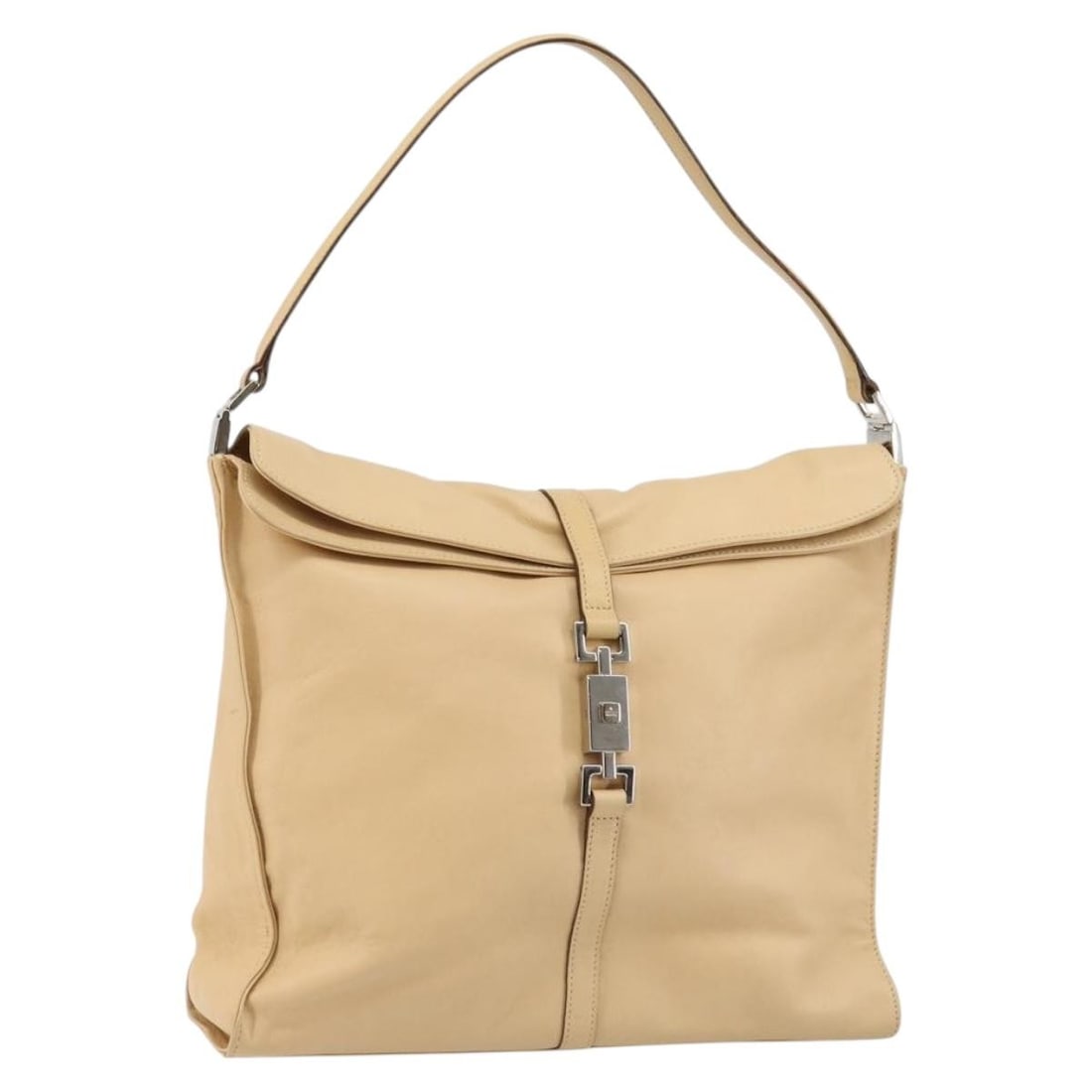 GUCCI Jackie Leather Shoulder Bag Beige Made in Italy (1 of 18)